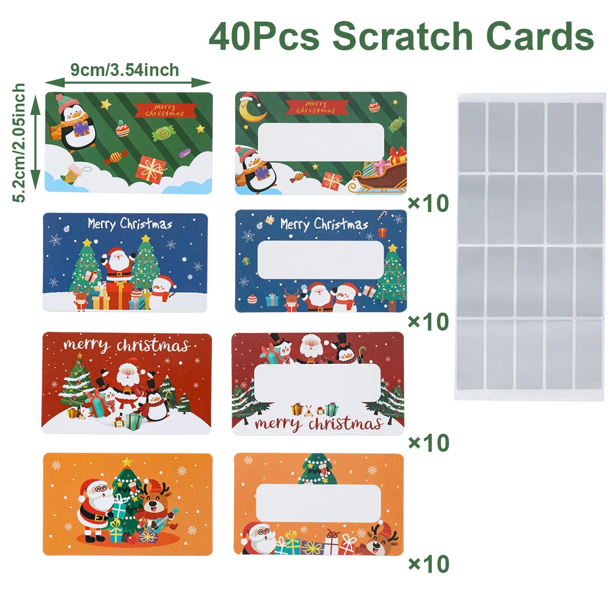 Christmas Scratch Cards Merry Christmas Decorations for Home 2025 Navidad Natal DIY Surprise Gifts Xmas Ornament New Year 2026
