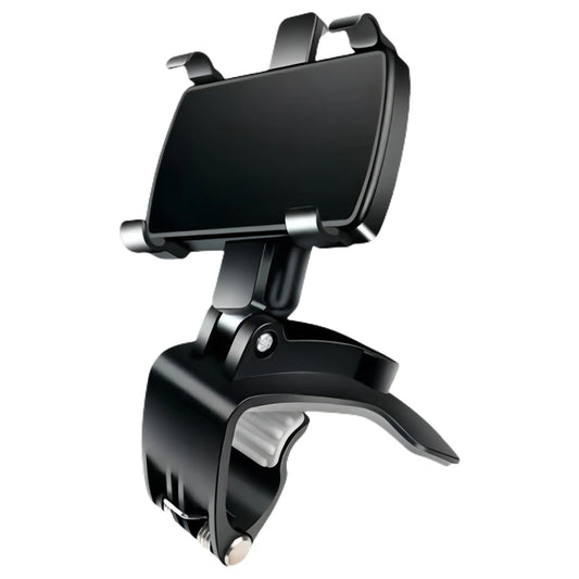 Car Dashboard Support 360 Degree Rotating Car Mobile Phone Mount Foldable Dashboard Adjustable Spring Clip Cell Phone Holder