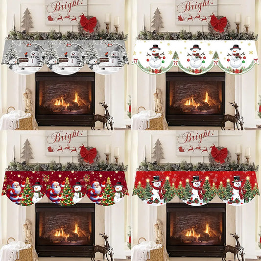 Christmas Santa Snowman Fireplace Mantel Scarf Christmas Decorations for Home 2025 Living Room Xmas Navidad New Year Gifts 2026