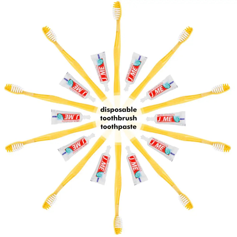 1-100pcs Disposable Hotel Toothbrush Portable Travel Toothbrush With Toothpaste Kit Oral Care Teeth Cleaning Brush Bathroom Set