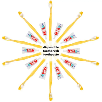 1-100pcs Disposable Hotel Toothbrush Portable Travel Toothbrush With Toothpaste Kit Oral Care Teeth Cleaning Brush Bathroom Set