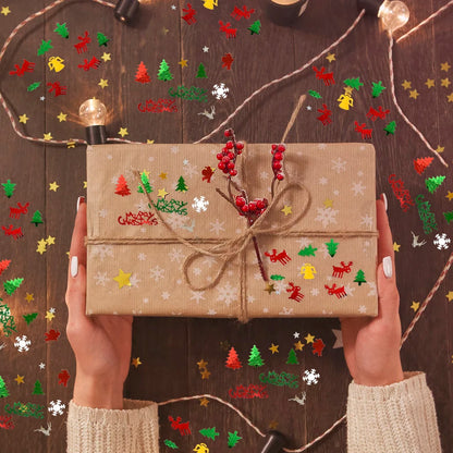 15g/bag Christmas Sequin Confetti Xmas Tree Snowflake Table Confetti 2024 Christmas Party Decoration for Home 2025 New Year Gift