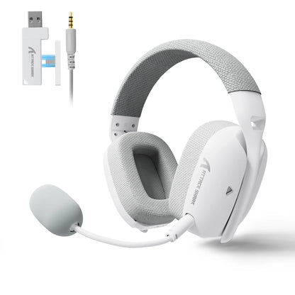 Attack Shark L80Pro Gaming Headphones 2.4G Bluetooth Connection Mode,Dual-microphone Design,Ultra-light Body,Soft Ear Cups
