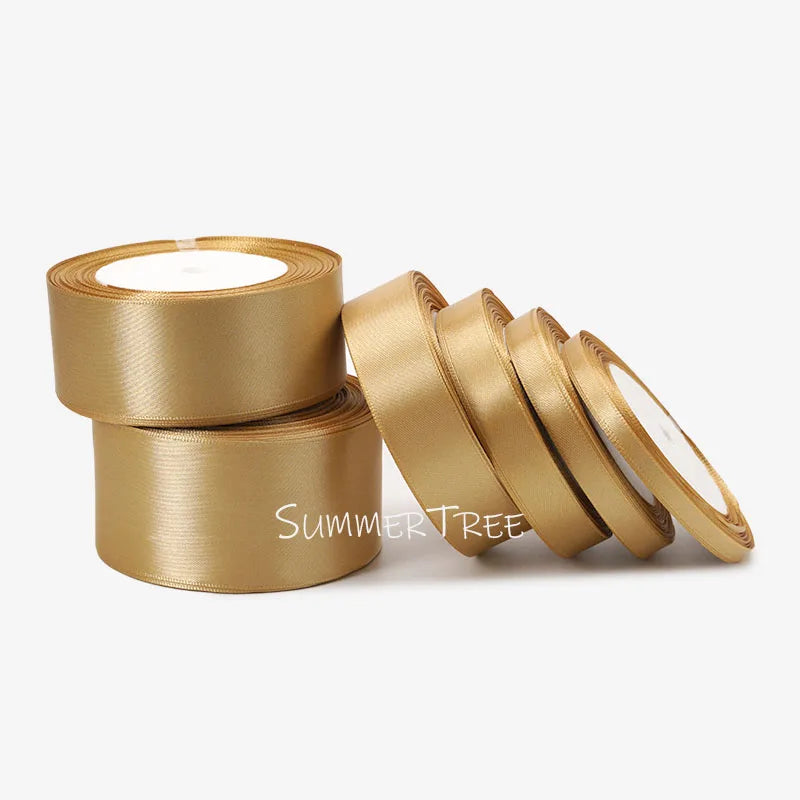 Satin Ribbon 25yards 6mm - 50mm Sash Gift Wrap Bow Handmade DIY Craft Halloween Christmas Wedding Birthday Party Decoration