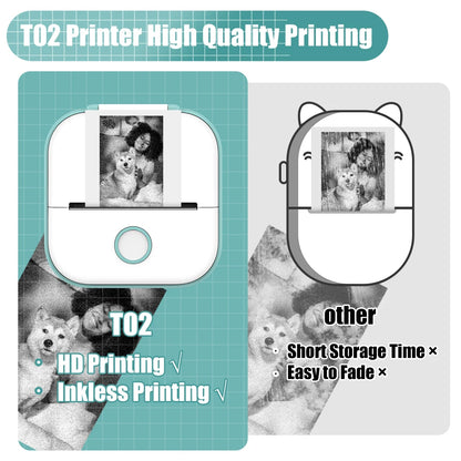 Phomemo T02 Mini Pocket Printer – Bluetooth Thermal Label Maker