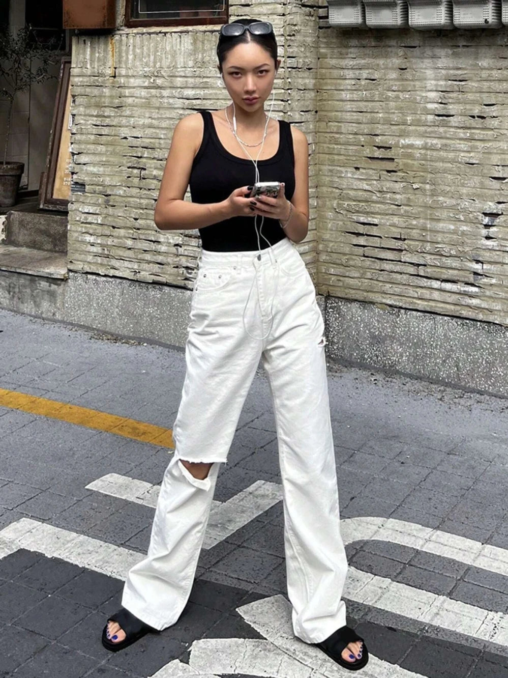 Underlay Beautiful Back Knitted Camisole Vest Paired With Women Summer Breast Covering 2024 New Cotton Sleeveless Outerwear Top