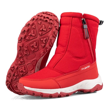Large Size Winter Men's Boots Warm Plush Ankle Boots Sweat Wicking High-Top Warm Snow Boots Outdoor Sneakers Winter Men's Shoes