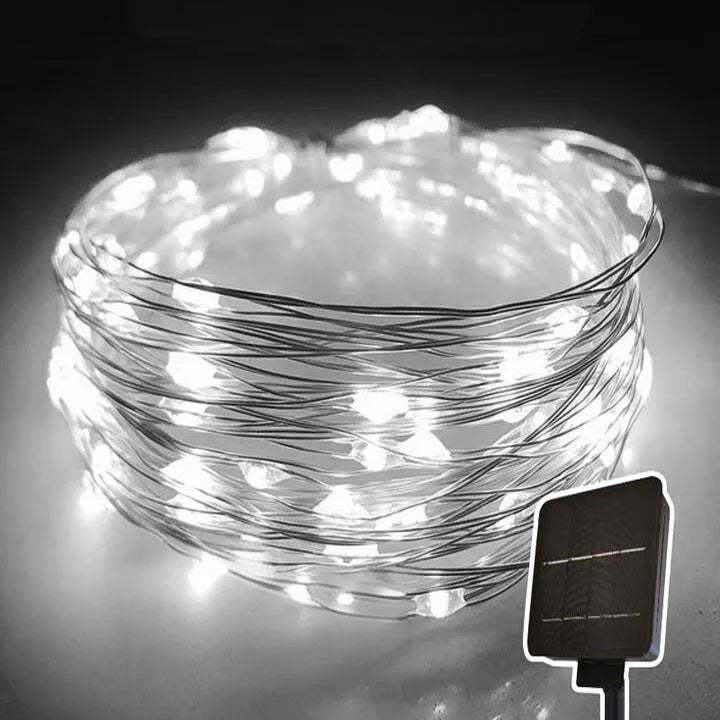LED Solar Powered String Lights Copper Wire 8 Modes Solar Fairy Lights Outdoor Waterproof for Garden, Patio, Party, Christmas