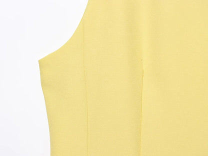 Yellow Slim Fit Mini Dress – Summer 2025 Casual Chic