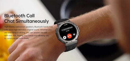 T-Rex 3 GPS Smart Watch 10ATM IP69K Waterproof Clock Compass Altimeter Call Military Sports Smartwatch Men For HUAWEI Bracelet