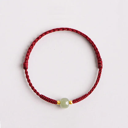 Handmade Adjustable Jade Bead Couples Bracelet – Lucky Charm