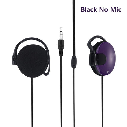 Wired Headphones Stereo 3.5MM Ear Hook Music Game Earphone With Mic For Mobile Phone PC Laptop Mp3 Mp4 Wired Headset