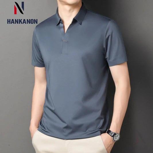 Men’s Stretch Polo Shirt – Quick-Dry Business Casual (M-4XL)