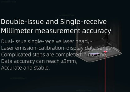 Xiaomi Mijia Smart Laser Range Finder Tape Measure Work with Mi Home APP Laser Rangefinder Distance Meter Digital Device Tools