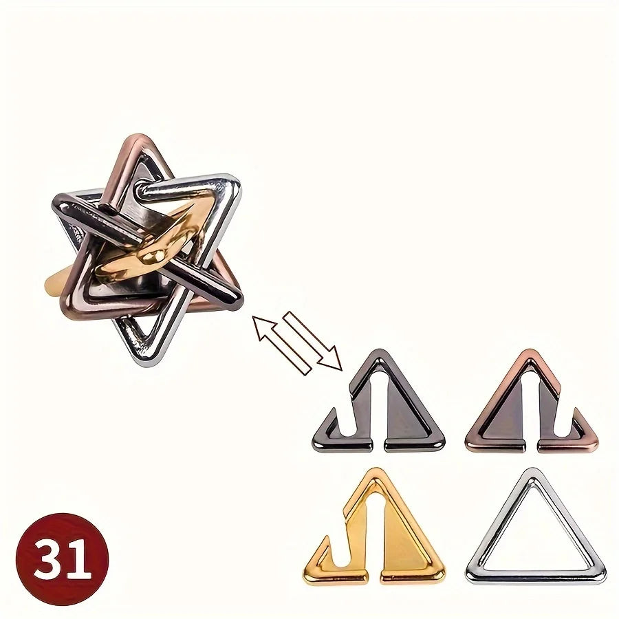 A classic intellectual metal puzzle toy, a difficult educational game toy for Christmas, Thanksgiving and birthday gifts