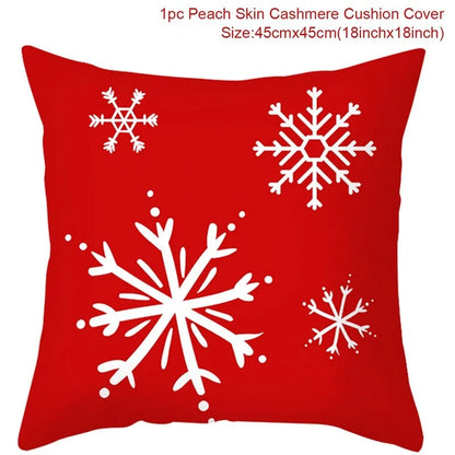 Christmas Cushion Cover Merry Christmas Decorations for Home 2025 Christmas Ornament Navidad Noel Xmas Gifts Happy New Year 2026
