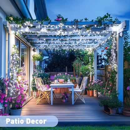 LED Solar Powered String Lights Copper Wire 8 Modes Solar Fairy Lights Outdoor Waterproof for Garden, Patio, Party, Christmas