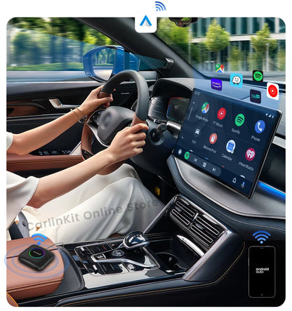 Carlinkit Android 13 Tv Box LED 8+128GB CarPlay Wireless Android Auto Wireless Adapter Support Youtube Netfilx IPTV Spotify GPS