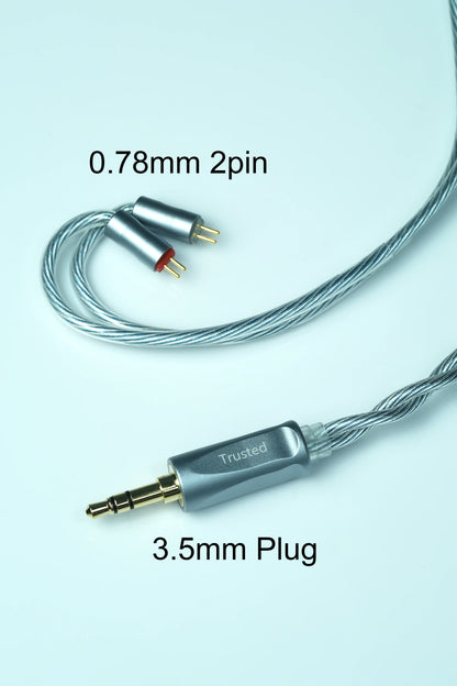 Trusted-50 LN2 Frozen 7N Pure OCC Oil-Graphene PdAg Earphone Cable 3.5mm/4.4mm Balanced MMCX/2Pin/QDC for IE900/IE600/HD600