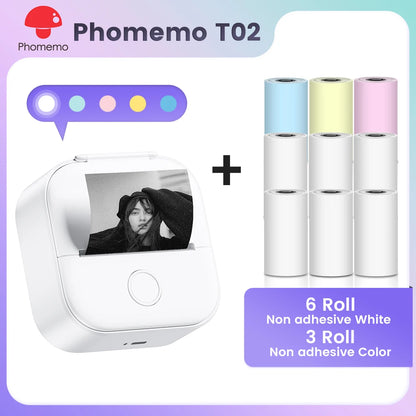 Phomemo T02 Mini Pocket Printer – Bluetooth Thermal Label Maker
