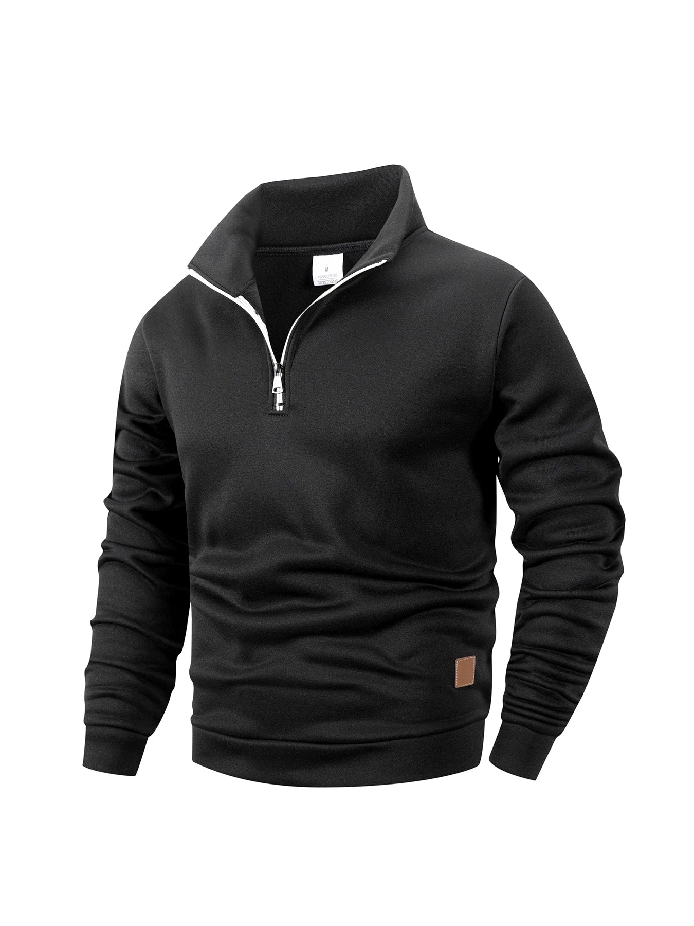 Men Sweatshirts Autumn Thicker Pullover Half Zipper Pullover Male Winter Solid Color Turtleneck Sweater Hoody Outdoor Sweatshirt