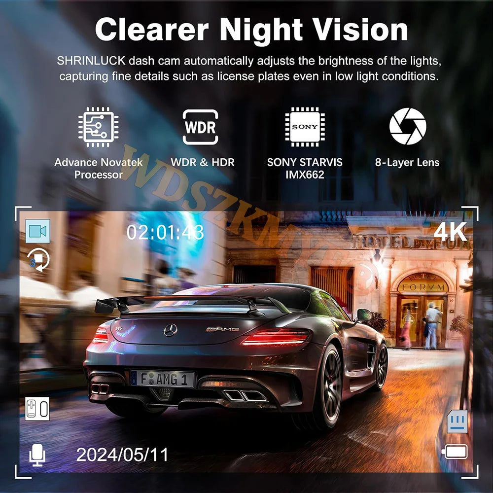 4Camera 360 Degrees Car DVR 1080P Video Recorder WIFI Dash Cam Front right left Rear View camera 24h Parking Monitor Gift