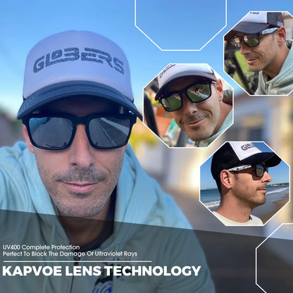 Kapvoe Men Polarized Sunglasses Fashion Cool Fishing Glasses Sliver Sports Cycling Bicycle Eyewear Bike UV400 MTB Road Driving