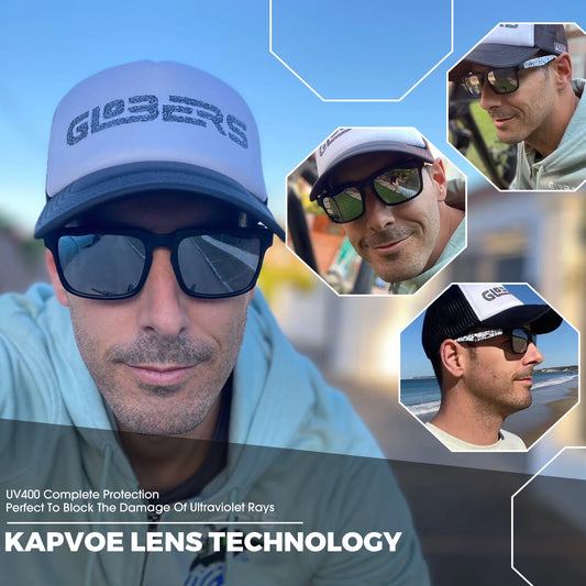 Kapvoe Men Polarized Sunglasses Fashion Cool Fishing Glasses Sliver Sports Cycling Bicycle Eyewear Bike UV400 MTB Road Driving