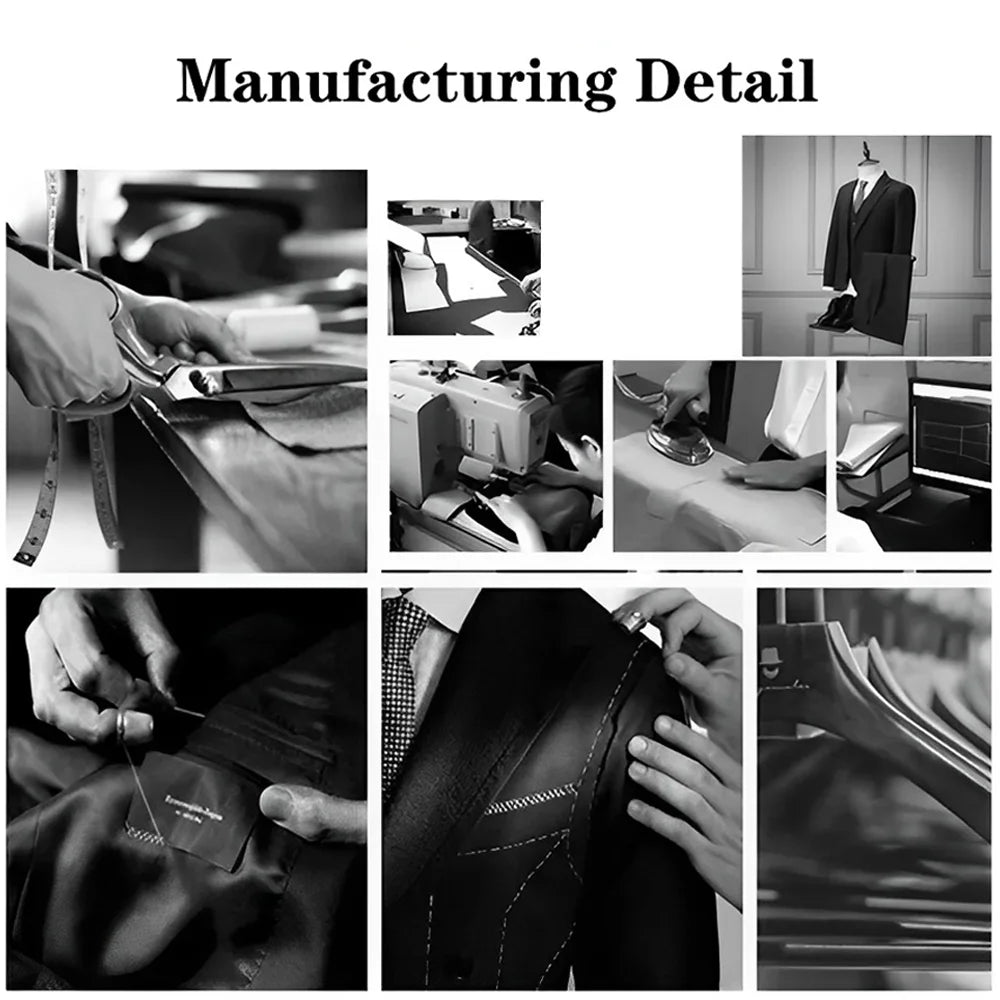 Premium Men's Suits 3 Piece Jacket Vest Pants Brown Wedding Tweed Herringbone Retro Vintage Tailored Fit Single Breasted Tuxedo