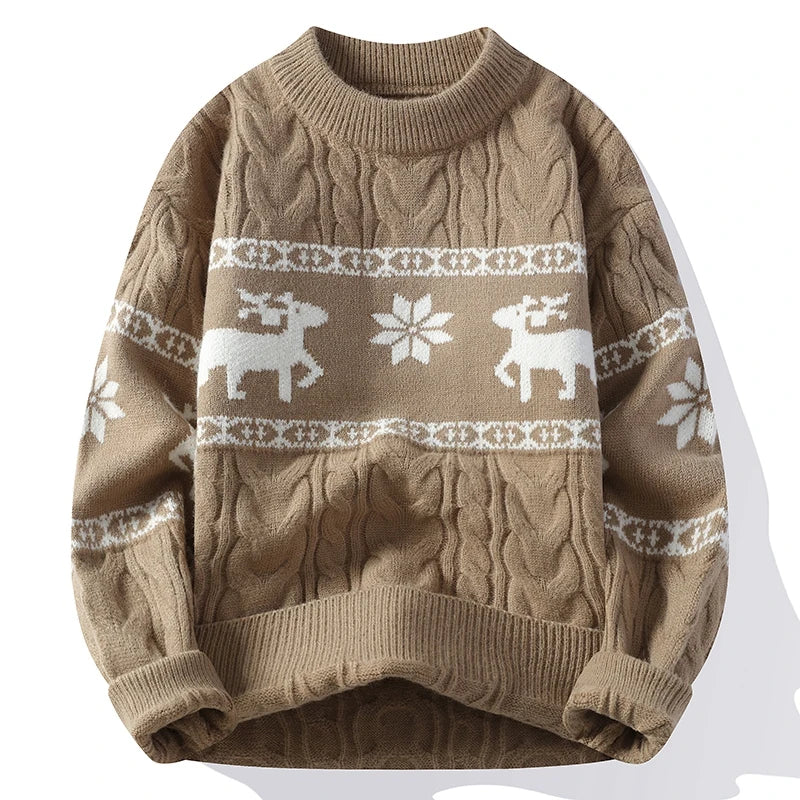 Winter Luxury Cashmere Sweater 2024 New Fall Men Thick Warm Mens Sweaters With Deer Korean Harajuku Christmas Jumper