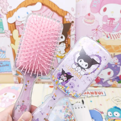 Kawaii Air Cushion Comb SanrioMy Melody Kuromi Cute Portable Massage Comb Cartoon Animation Girls Cute Comb Student Gift