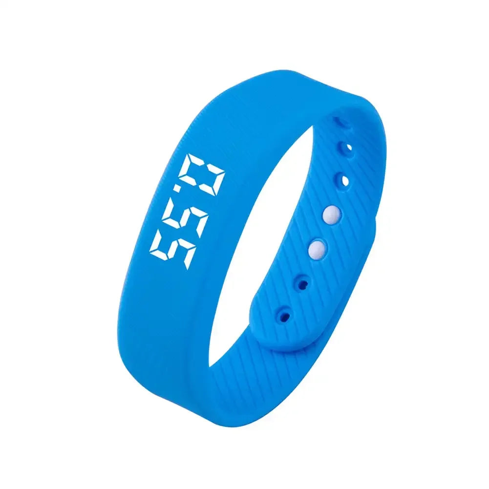 LED Digital Smart Bracelet Waterproof Smart Clock Smartband Vibration Alarm Reminder with Running Pedometer Monitor Smart Band