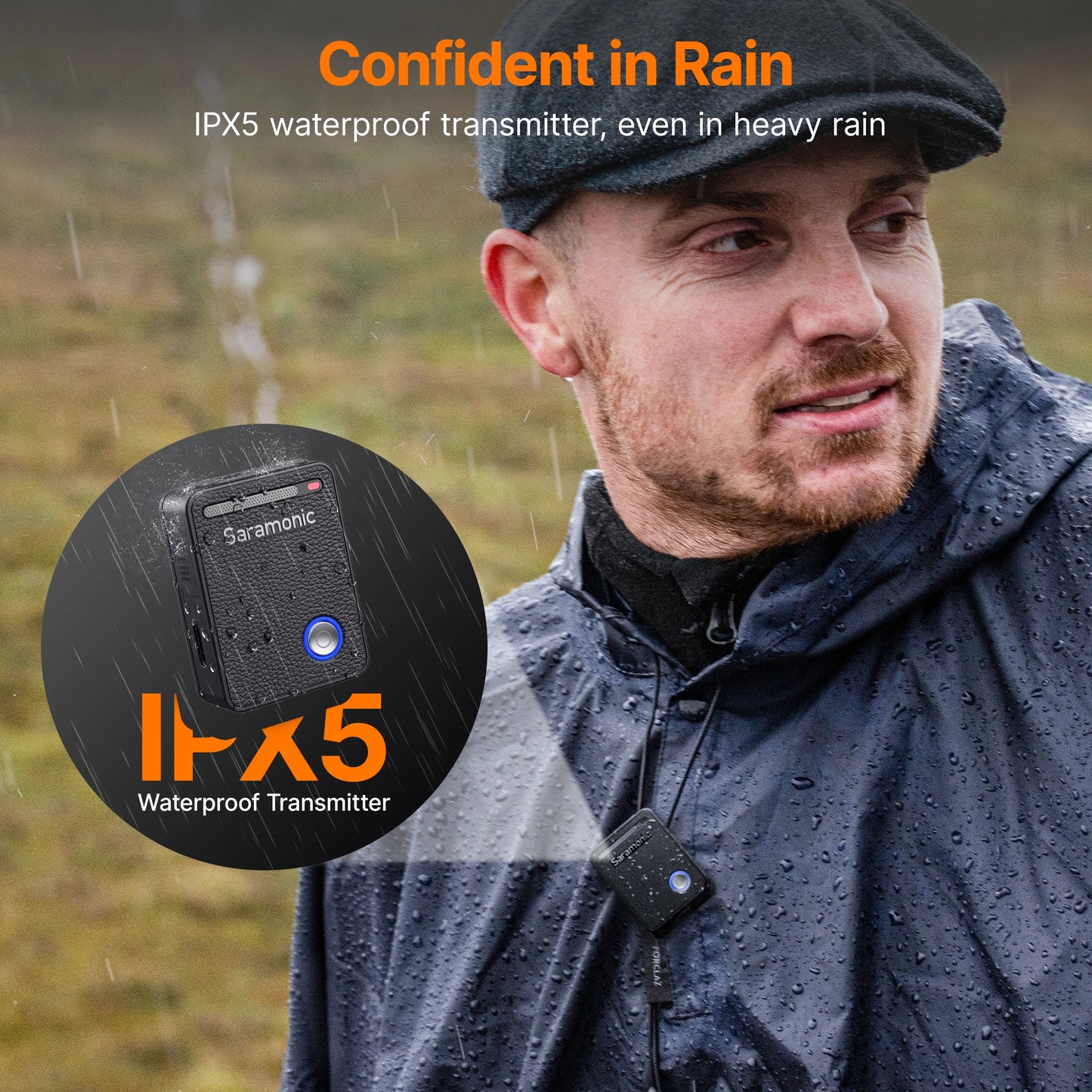 Saramonic Ultra Wireless Lavalier Microphone for iPhone Android USB-C Smartphones DSLR Cameras Streaming Video Recording Youtube