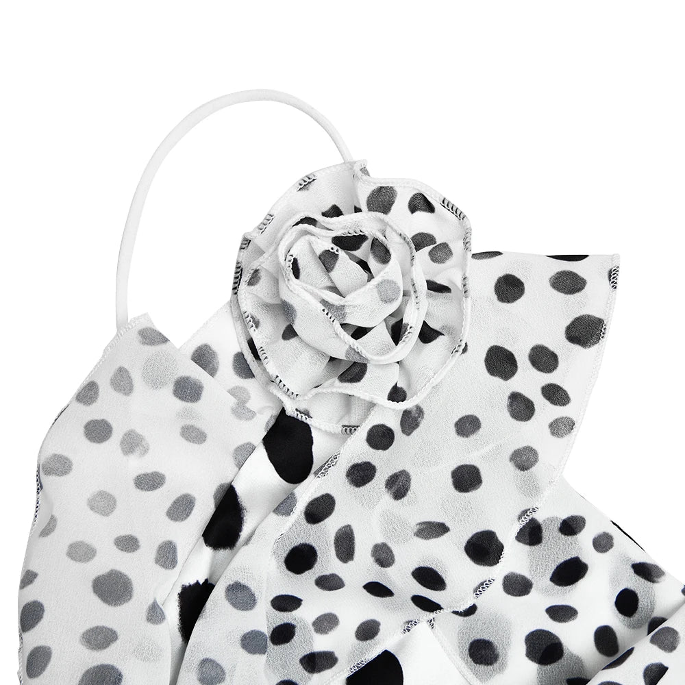 JULISSA MO Sexy Backless  Print Dots Flower Women Maxi Dress Spaghetti Strap Evening Dress Autumn Skinny Elegant Party Clubwear