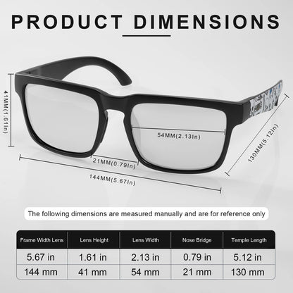 Kapvoe Men Polarized Sunglasses Fashion Cool Fishing Glasses Sliver Sports Cycling Bicycle Eyewear Bike UV400 MTB Road Driving