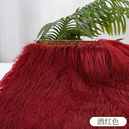 25x45cm 9cmPile Faux Fur Fabric For Sewing Doll Toy Beard Hair DIY Patchwork Material Accessories Home Decoration Cosplay Fabric