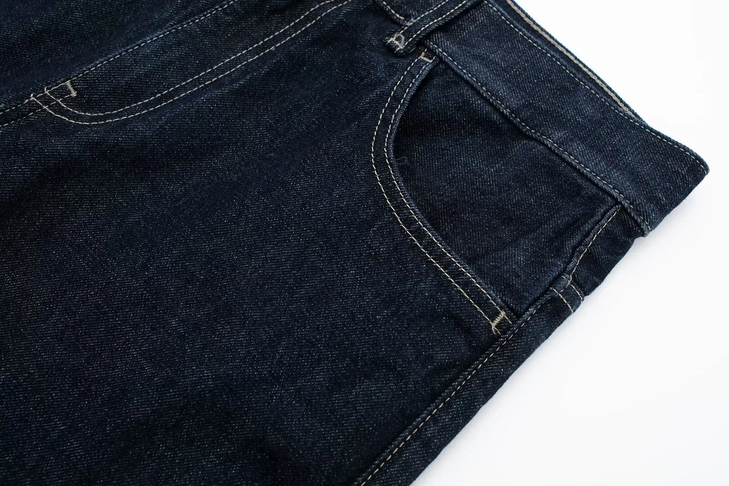 TRAFZA Women Vintage Denim Jacket Single Breasted Lapel Long Sleeve Coat With Pockets Dark Blue Denim Jacket Fashion High Street