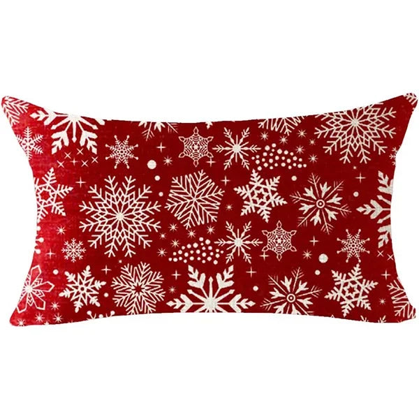 New Christmas style simple letter double-sided printed linen pillow for home decoration, sofa waist pillowcase