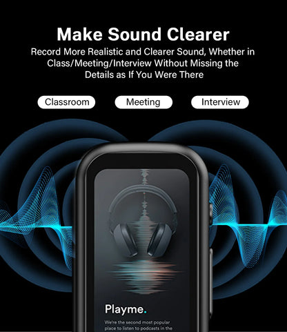 Deelife Professional Digital Voice Recorder With Playback MP3 Music Player 64G Noise Reduction small sound recorder
