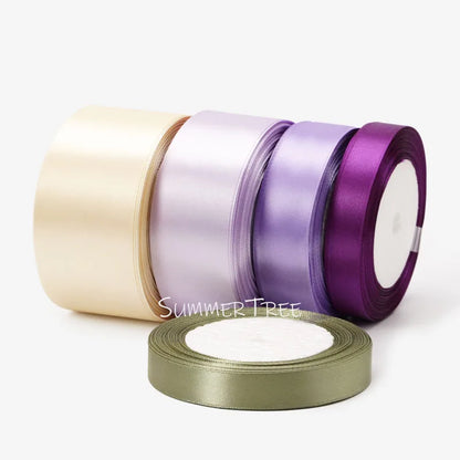 Satin Ribbon 25yards 6mm - 50mm Sash Gift Wrap Bow Handmade DIY Craft Halloween Christmas Wedding Birthday Party Decoration