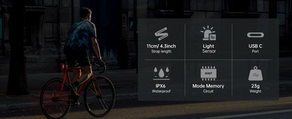 RAVEMEN Bike Light Set Bicycle LED Front Rear Head Rechargeable Lamp LS06(FR300+CL05) Headlight For Garmin Wahoo Taillight Set