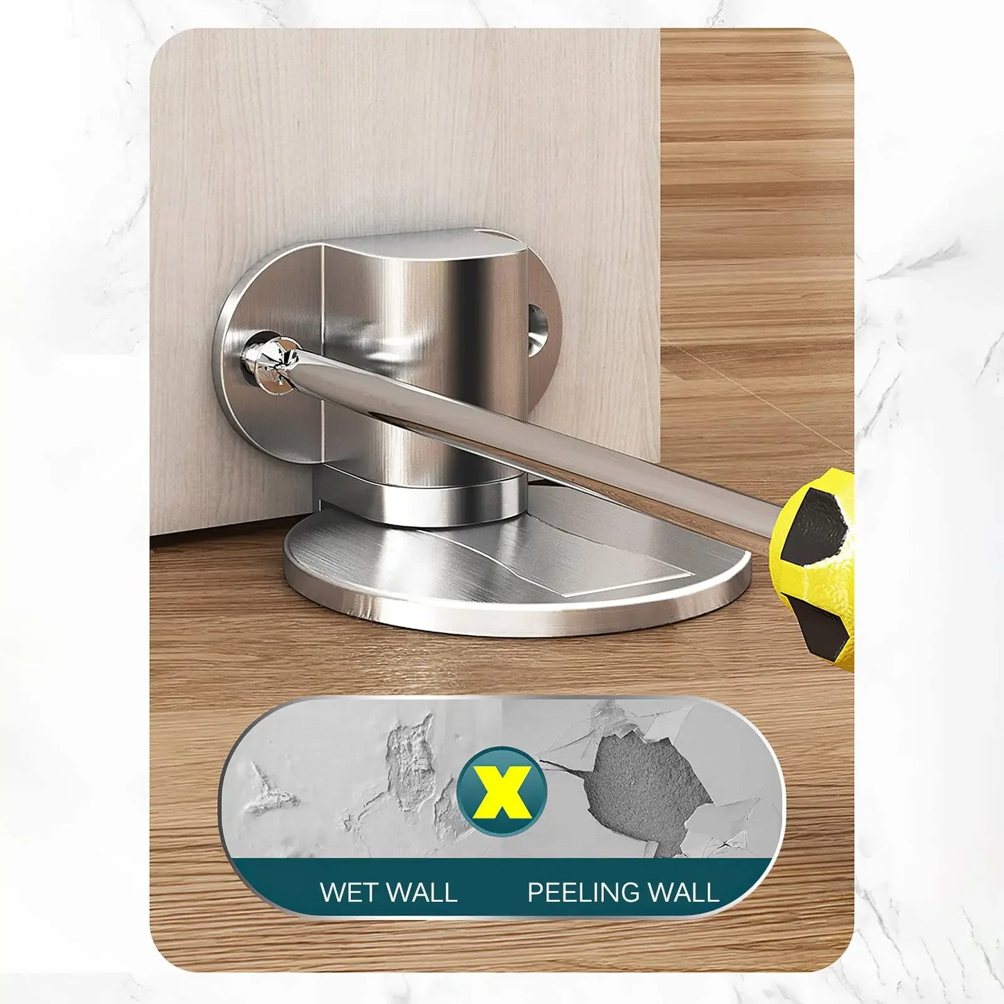 2pc/1pc Adjustable Invisible Magnetic Door Stop Suction Punch-free Strong Magnetic Door Stopper Stopper for  Home Office Bedroom