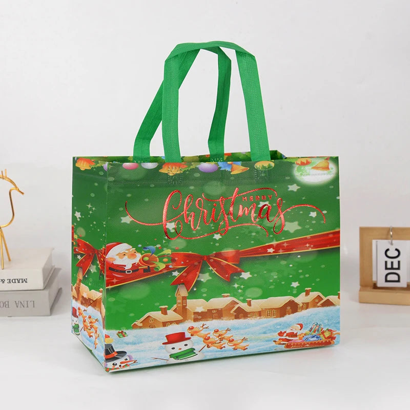 Christmas Gift Bag Santa Claus Snowman Candy Gift Packaging Bag 2024 Merry Christmas Party Home Decor Navidad Noel 2025 New Year