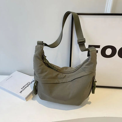 High-Capacity Nylon Crossbody Shoulder Bag for Women