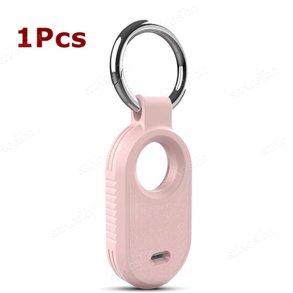 Carbon Fiber Style Case For Samsung Galaxy Smart Tag 2 Locator Anti-lost Backpack Keychain TPU Soft Silicone Protect Back Cover