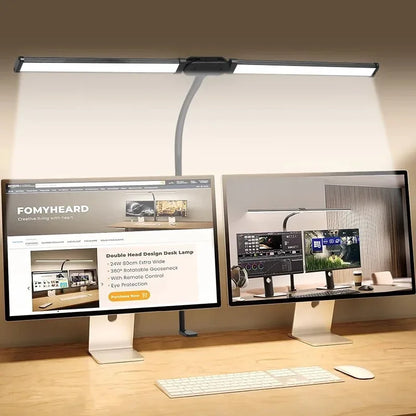 Double Single Head Led Clip Desk Lamp Dimmable Computer Table Lamps Monitor Light Architect Table Lamp for Office Reading Lights