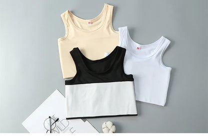 Women Flat Chest Binder With Bandage Pullover Half Length Corset Tank Top FTM Lesbian Transgender Underwear Vest Breast Binder