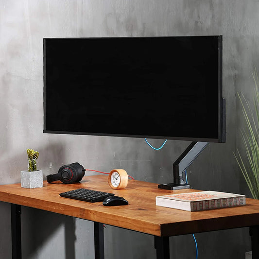 Single Monitor Stand Swivel Monitor Bracket Free Adjustable Expandable Display Bracket Holds 4.9 To 19.8lbs for Home Office