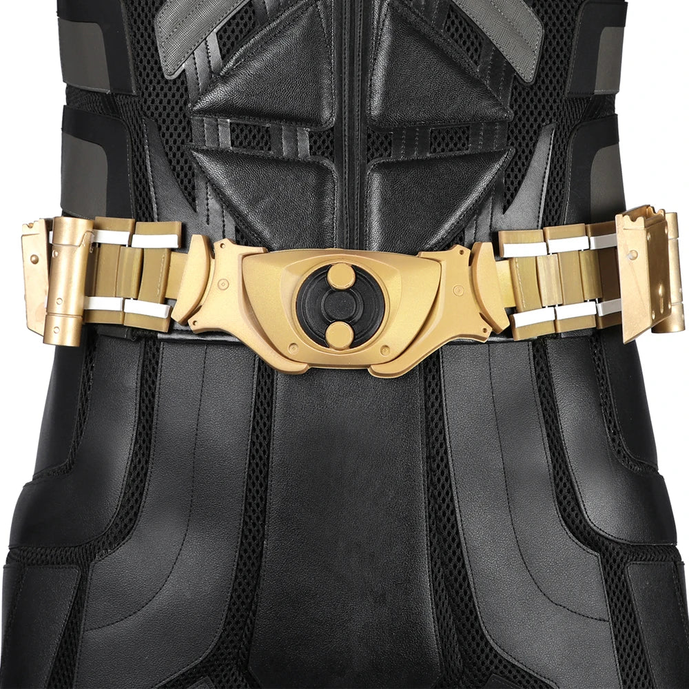Superhero Bruce Wayne  High Quality Movie Dark Knight Bat Cosplay  Battle Costume Outfit Man Vest Cloak Mask Halloween Carnivl