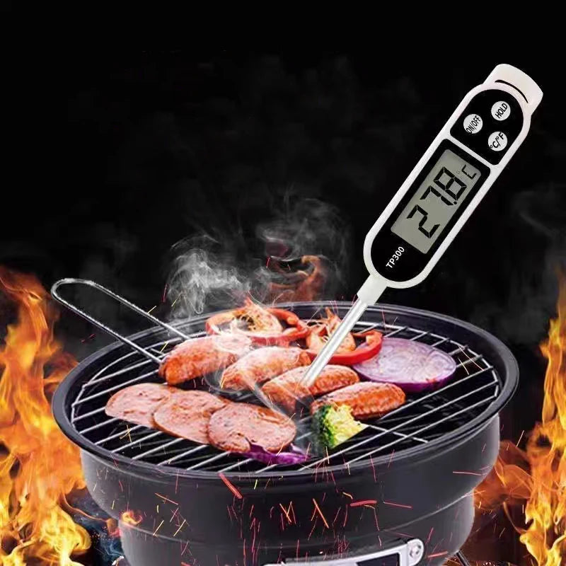 Probe Type Food Thermometer Kitchen Digital Thermometer For Meat Milk Cooking Food BBQ TP300 Electronic Temperature Gauge Tool